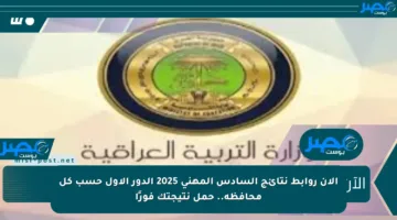 الآن روابط نتائج السادس المهني 2025 الدور الأول حسب كل محافظة.. حمل نتيجتك فورًا